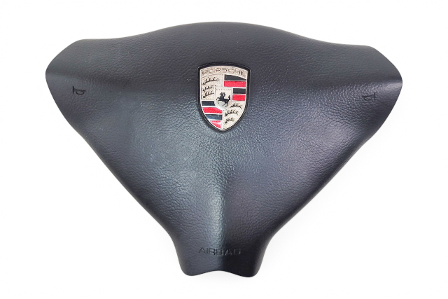 1998-2004 Porsche Boxster 986 Driver Air Wheel Bag Module Black 996-803-089-11-A28, F019, OEM, 1998, 1999, 2000, 2001, 2002, 2003, 2004