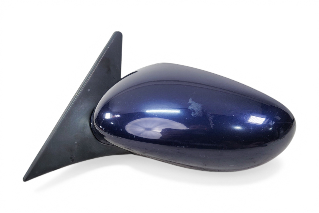 2001-2004 Porsche Boxster 986 Front Left Driver Side Door Rear View Mirror Blue, 996-731-219-05-G2L, F019, OEM, 2001, 2002, 2003, 2004