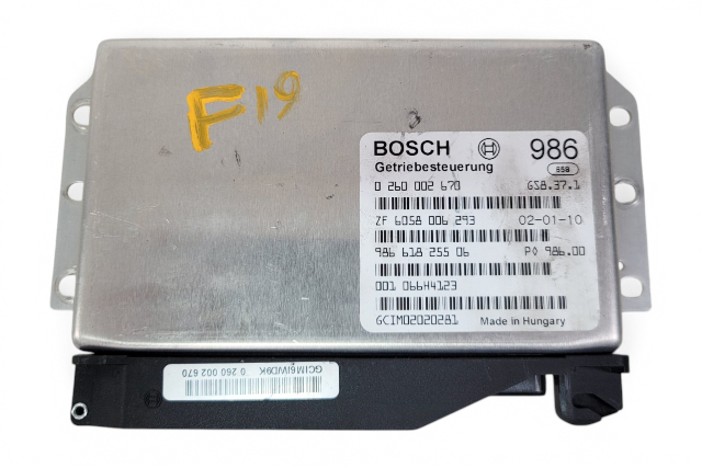 2000-2002 Porsche Boxster 986 TCU TCM Transmission Computer Control, 986-618-255-06, F019, OEM, 2000, 2001, 2002