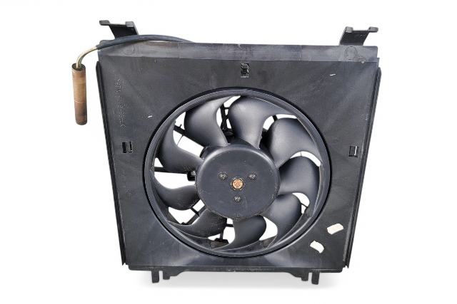 1997-2004 Porsche Boxster 986 Left Cooling Radiator Fan W/Shroud, 996-624-135-00, F019, OEM, 1997, 1998, 1999, 2000, 2001, 2002, 2003, 2004