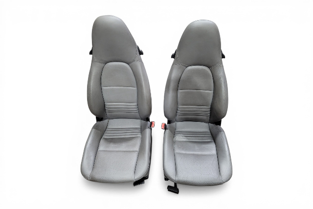 1999-2004 Porsche Boxster 986 Front Right/Left Seat Assembly Set Gray, F019, OEM, 1999, 2000, 2001, 2002, 2003, 2004