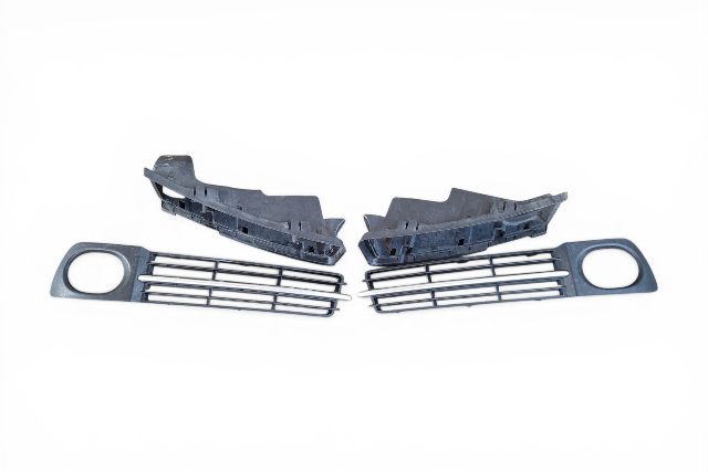 2007-2008 Acura TL Front Bumper Lower Fog Cover Grill And Bracket Housing Right/Left Set, 71107-SEP-A10ZA, F021, OEM, 2007, 2008