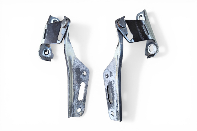 2004-2008 Acura TL Hood Hinges Set Left/Right Pair, 60120-SEP-A00ZZ, F021, OEM, 2004, 2005, 2006, 2007, 2008