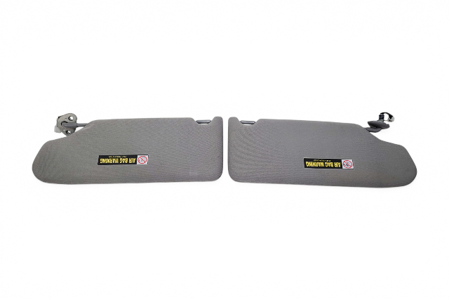 2007-2008 Acura TL Sun Visor Sunvisor Left/Right Set Gray Grey  83230-SEP-A02ZE, F021, OEM, 2007, 2008