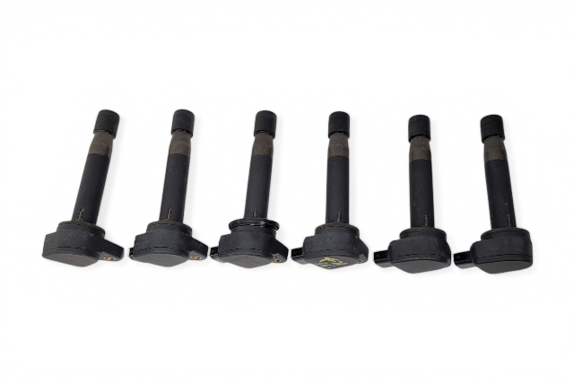 2004-2008 Acura TL Igniter Ignition Coil Plug 6 Piece Set V6 3.5L 30520-RCA-S01, F021, OEM, 2004, 2005, 2006, 2007, 2008