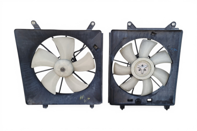 2003-2011 Honda Element Radiator/Condenser Cooling Fan w/Motor Shroud Set, F022, OEM, 2003, 2004, 2005, 2006, 2007, 2008, 2009, 2010, 2011