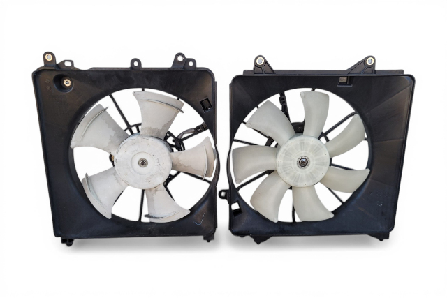 2011-2016 Honda CR-Z CRZ A/C Radiator Cooling Fan Set w/ Shroud 38611-RBB-003, F023, OEM, 2011, 2012, 2013, 2014, 2015, 2016