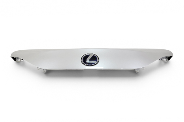 2014-2017 Lexus CT200h Liftgate Lower Trim Panel Garnish w/Emblem Sonic White, 76801-76010-A2, F024, OEM, 2014, 2015, 2016, 2017