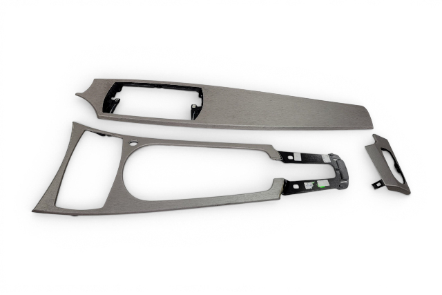 2003-2008 BMW Z4 Dash Center Console Trim Aluminium Set(3), 51-16-7-053-112, F027, OEM, 2003, 2004, 2005, 2006, 2007, 2008