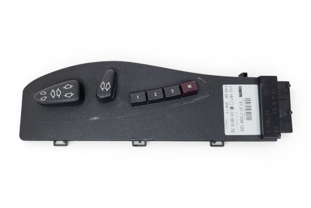 2003-2008 BMW Z4 Front Left/Driver Seat Switch Control Adjust, 61-30-7-036-125, F027, OEM, 2003, 2004, 2005, 2006, 2007, 2008