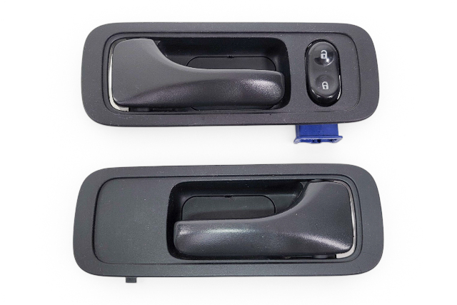 2003-2010 Honda Element Interior Door Handle Front Right/Left Black Set, 72120-SCV-A01ZA, 72165-SCV-A01ZA, F028, OEM, 2003, 2004, 2005, 2006, 2007, 2008, 2009, 2010