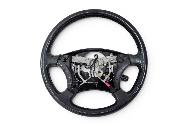 2003-2005 Toyota 4Runner Wheel Black Leather 45100-58010-B0, F029, OEM, 2003, 2004, 2005,