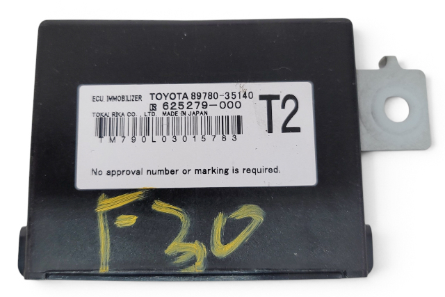 2009-2011 Toyota FJ Cruiser ECU Ignition Immobilizer Module 89780-35140, F030, OEM, 2009, 2010, 2011