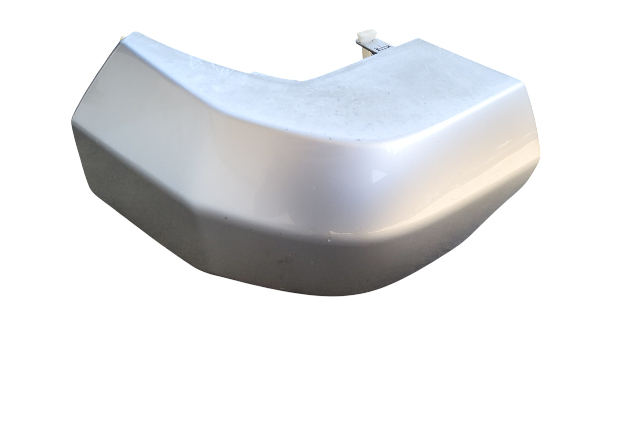 2007-2014 Toyota FJ Cruiser Rear Right Bumper Extension End Cap Iceberg White, 52462-35021, F030, OEM, 2007, 2008, 2009, 2010, 2011, 2012, 2013, 2014