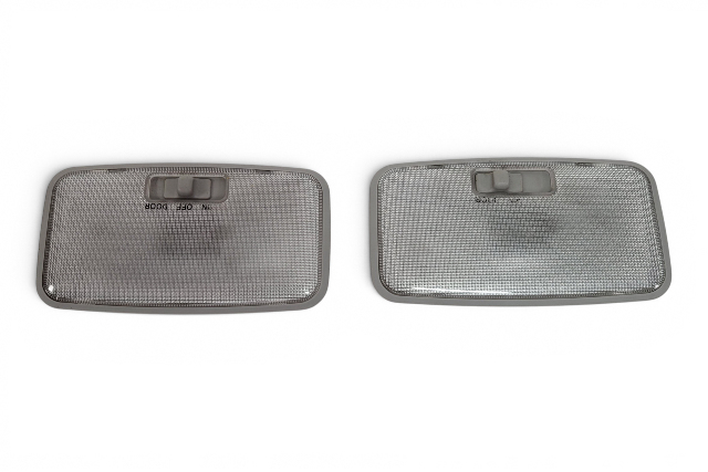 2007-2014 Toyota FJ Cruise Overhead Console Map Light Rear Center Gray Set(2) 81240-02090-B0, 81240-02090-B0, F030, OEM, 2007, 2008, 2009, 2010, 2011, 2012, 2013, 2014