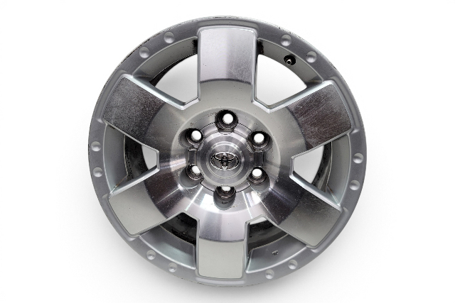 2007-2011 Toyota FJ Cruiser Alloy Wheel, Rim Disc, 17X7.5J 6 Spoke #4, 42611-35480, F030, OEM, 2007, 2008, 2009, 2010, 2011