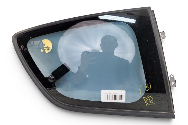 2004-2011 Mazda RX-8 RX8 Rear Door Window Glass Right/Passenger FE01-72-5G0D, F031, OEM, 2004, 2005, 2006, 2007, 2008, 2009, 2010, 2011