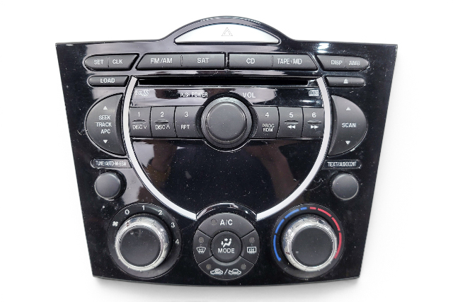 2006-2008 Mazda RX-8 RX8 Radio CD Player Audio Unit Climate Control Bose FE04-66-9H0, F031, OEM, 2006, 2007, 2008