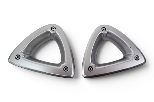 2004-2008 Mazda RX-8 RX8 Front Left & Right Side Seat Triangle Rotor Trim Set F151-88-1L9A, F031, OEM, 2004, 2005, 2006, 2007, 2008