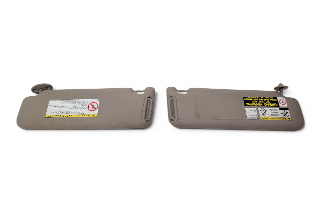 2003-2005 Toyota 4Runner Sunvisor Sun Visor Tan Left/Right Set (2), 74320-35A00-E0, F032, OEM, 2003, 2004, 2005