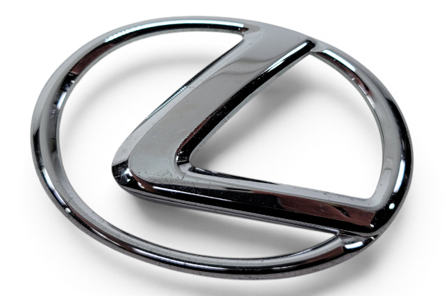 2013-2020 Lexus GS350 Rear Trunk Logo Emblem Chrome 90975-02078, F033, OEM, 2013, 2014, 2015, 2016, 2017, 2018