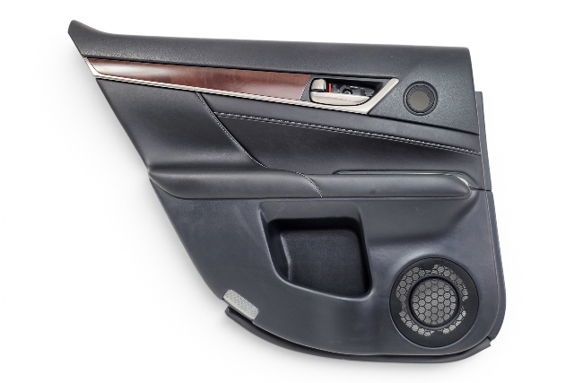 2014-2016 Lexus GS350 Rear Left/Driver Side Back Door Panel Black/Brown 67640-30S10-44, F033, OEM, 2014, 2015, 2016