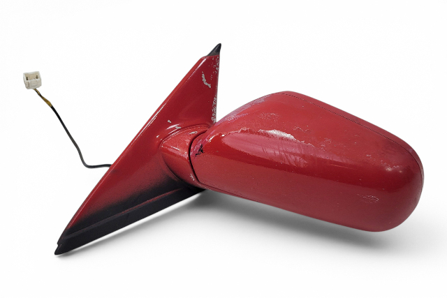 1990-1996 Nissan 300ZX Side View Mirror Left/Driver Red, J6302-48P00, F034, OEM, 1990, 1991, 1992, 1993, 1994, 1995, 1996
