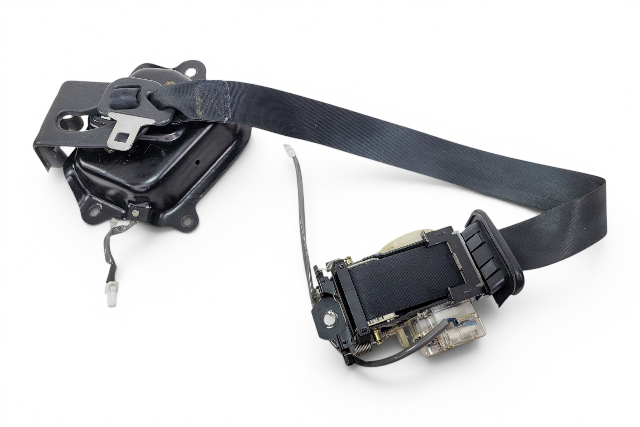 1990-1994 Nissan 300ZX Seat Belt Retractor, Front Left Black 86885-30P00, F034, OEM, 1990, 1991, 1992, 1993, 1994
