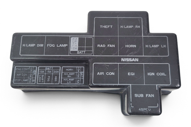 1990-1993 Nissan 300ZX Engine Bay Relay Fuse Box Lid Cover, 24382-30P02, F034, OEM, 1990, 1991, 1992, 1993