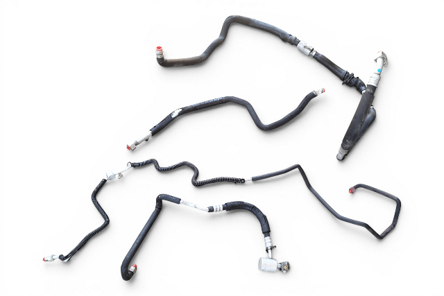 1990-1996 Nissan 300ZX A/C AC Refrigerant Discharge Hose Pipe, High/Low Set(4) 92452-30P20, F034, OEM, 1990, 1991, 1992, 1993, 1994, 1995, 1996
