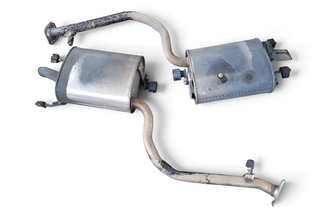 2013-2020 Lexus GS350 Left/Right Exhaust Muffler Set, 17430-31C80, F035, OEM, 2013, 2014, 2015, 2016, 2017, 2018, 2019, 2020