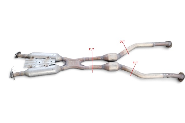 2015-2020 Lexus GS350 3.5L Front Exhaust Pipe, 17410-31E90, F035, OEM, 2015, 2016, 2017, 2018, 2019, 2020