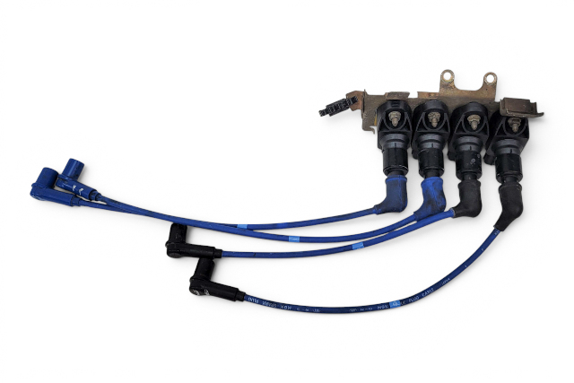 2004-2011 Mazda RX-8 RX8 Ignition Ignitor Coil Plug Set of 4 w/Bracket and Wire N3R1-18-140A, F036, OEM, 2004, 2005, 2006, 2007, 2008, 2009, 2010, 2011