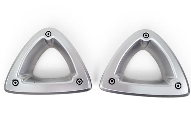 2004-2008 Mazda RX-8 RX8 Front Left & Right Side Seat Triangle Rotor Trim Set F151-88-1L9A, F036, OEM, 2004, 2005, 2006, 2007, 2008