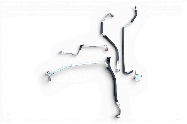 2004-2008 Mazda RX-8 RX8 A/C Air Conditioner Evaporator Hose Tube Pipe Set, FE01-61-46XB, F036, OEM, 2004, 2005, 2006, 2007, 2008
