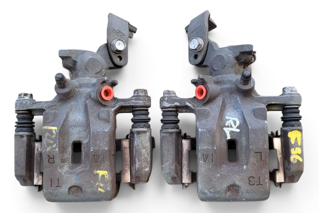 2004-2011 Mazda RX-8 RX8 Caliper Rear Right/Left Set, FEZ5-26-99Z, FEZ5-26-98Z, F036, OEM, 2004, 2005, 2006, 2007, 2008, 2009, 2010, 2011