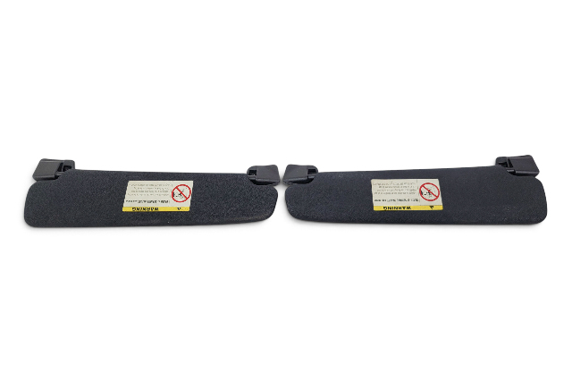2003-2008 BMW Z4 E85 Sun Visor Sunvisor Left/Right Set Black, 51-16-7-153-229, 51-16-7-153-230, F038, OEM, 2003, 2004, 2005, 2006, 2007, 2008