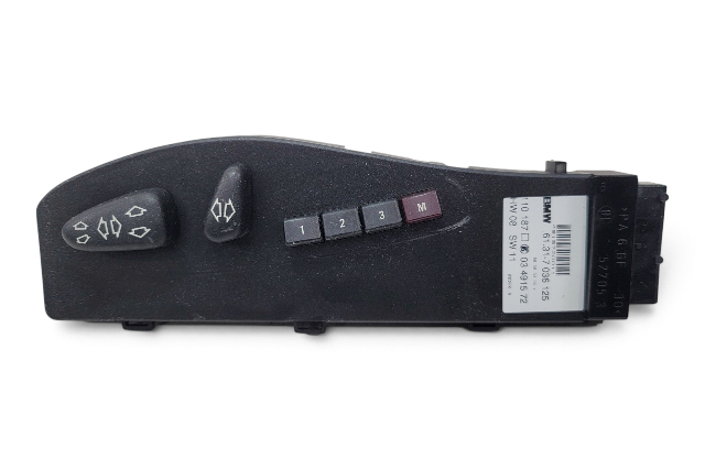 2003-2008 BMW Z4 E85 Front Left/Driver Seat Switch Control Adjust, 61-31-7-036-125, F038, OEM, 2003, 2004, 2005, 2006, 2007, 2008