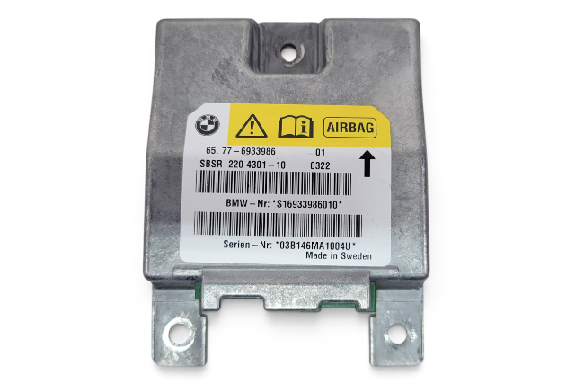 2003-2005 BMW Z4 E85 Right Driver Pillar Safety Sensor Control Module, 65-77-6-933-986, F038, OEM, 2003, 2004, 2005