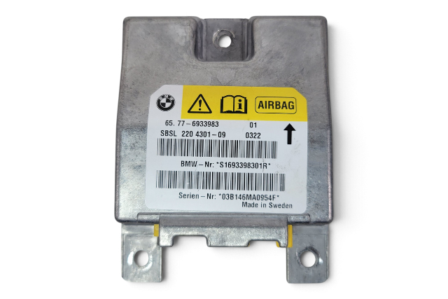2003-2005 BMW Z4 E85 Left Driver Pillar Safety Sensor Control Module, 65-77-6-933-983, F038, OEM, 2003, 2004, 2005