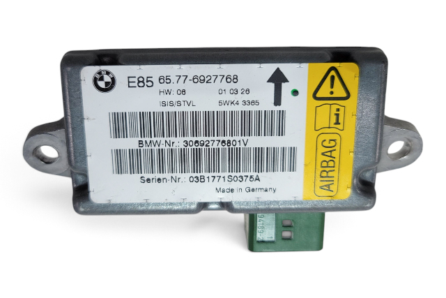 2003-2005 BMW Z4 E85 Front Left Driver Door Impact Sensor Control Module, 65-77-6-927-768, F038, OEM, 2003, 2004, 2005