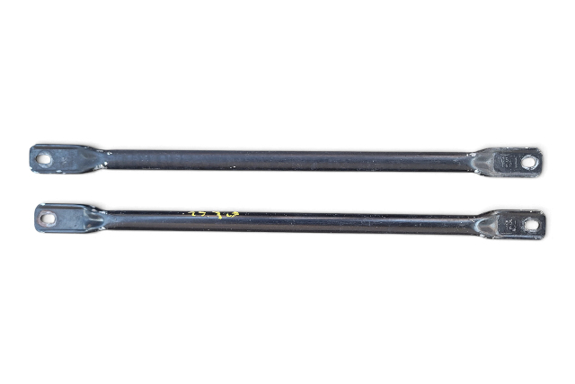 2003-2008 BMW Z4 E85 E86 Front Strut Cross Brace Support Rod Pair, 51-71-7-026-274, F038, OEM, 2003, 2004, 2005, 2006, 2007, 2008