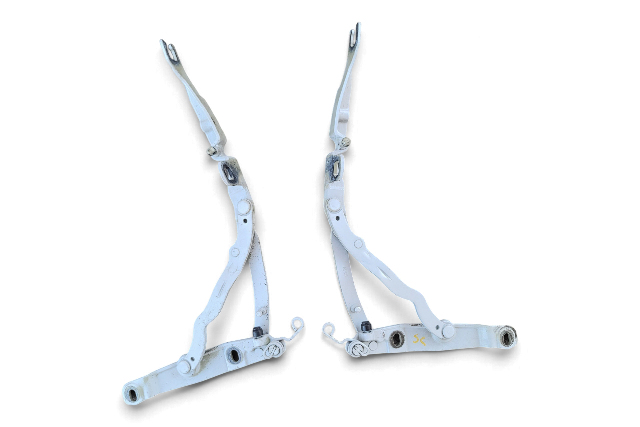 2003-2008 BMW Z4 E85 E86 Left Right Hood Hinge Pair, 41-61-7-068-279, 41-61-7-068-280, F038, OEM, 2003, 2004, 2005, 2006, 2007, 2008