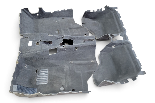 2003-2008 BMW Z4 E85 Full Floor Carpet Black, 51-47-7-055-681, 51-47-7-055-685, F038, OEM, 2003, 2004, 2005, 2006, 2007, 2008