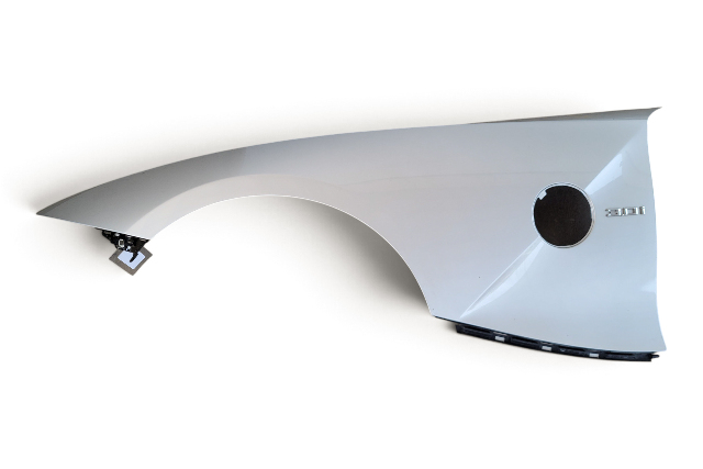 2003-2008 BMW Z4 Front Left Fender Panel Silver, 41-35-7-053-327, F038, OEM, 2003, 2004, 2005, 2006, 2007, 2008