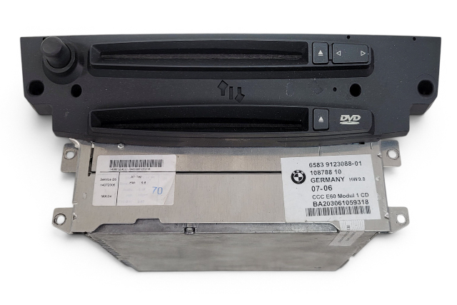 2006-2007 BMW 650i Radio Navigator DVD/CD Player, 65-83-9-123-088, F039, OEM, 2006, 2007
