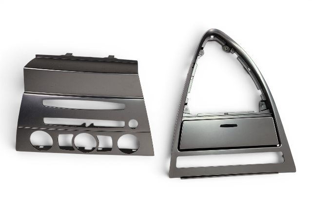 2006-2007 BMW 650i Front Center Console Tray Cover Metallic, 51-45-7-073-721, 51-16-7-073-644, F039, OEM, 2006, 2007