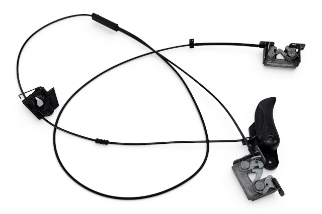 2006-2010 BMW 650i Front Hood Latch Lock Release Cable Handle, 51-23-7-008-755, F039, OEM, 2006, 2007, 2008, 2009, 2010
