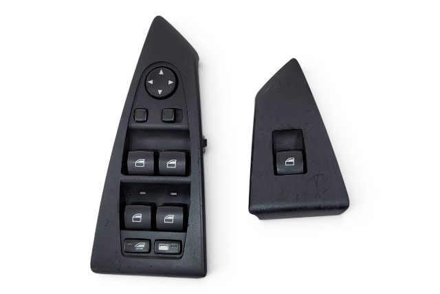 2006-2010 BMW 650i Master Power Window Switch, Right/Left Set, 61-31-8-029-905, 61-31-8-029-901, F039, OEM, 2006, 2007, 2008, 2009, 2010