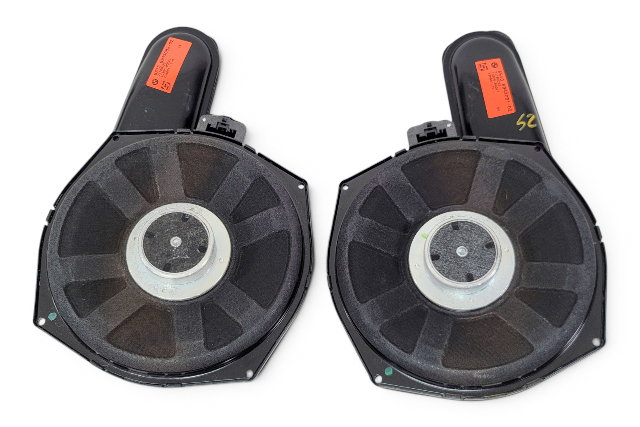 2006-2010 BMW 650i E64 Convertible Left Right Subwoofer Speakers Logic, 65-13-9-143-128, F039, OEM, 2006, 2007, 2008, 2009, 2010
